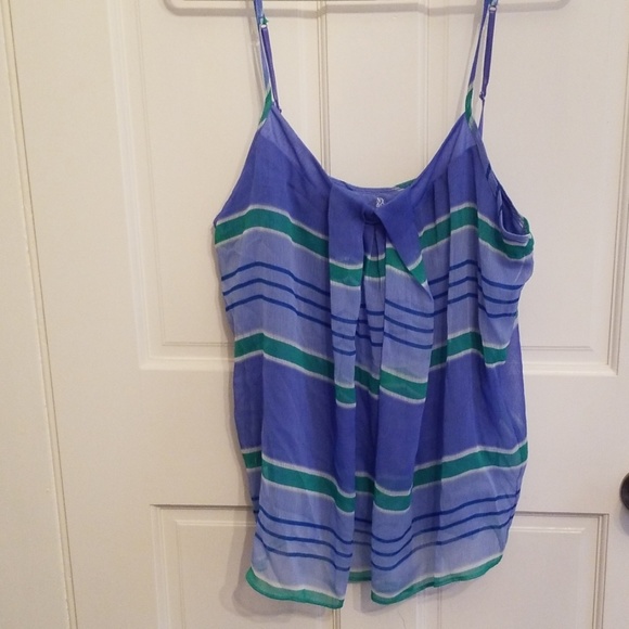 🛍 Blue and green striped tank 🛍 - Picture 1 of 3